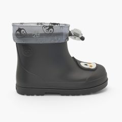 Stivaletti pioggia barefoot regolabili animali Antracite
