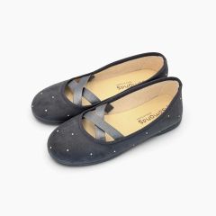 Ballerine stile balletto Serratex borchiette Grigio