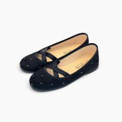 Ballerine stile balletto Serratex borchiette Nero