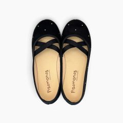 Ballerine stile balletto Serratex borchiette Nero