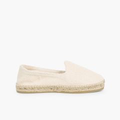 Espadrillas in Twill Taglie grandi  34-45 Ecru