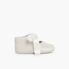 Scarpe/Scarpine Bambina Neonata Battesimo Beige