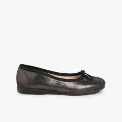 Ballerine donna e bambina brillantini Nero