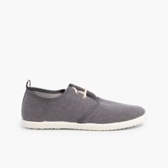 Blucher Laccio Suola di Gomma Grigio