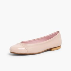 Ballerine Bambina Vernice e Nappa Nude
