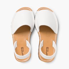 Minorchine Bambini Sandali Avarcas nappa Bianco