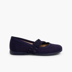 Scarpe con Cinturino Elastico Largo Blu