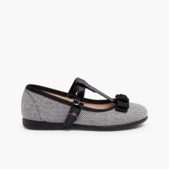Ballerine con striscia centrale Nero