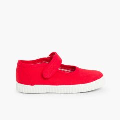 Scarpe Bambina chiusura a strappo Suola Tipo Sneakers Rosso