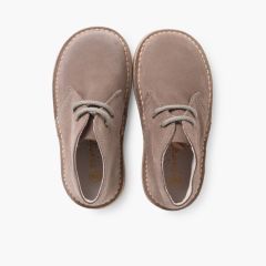 Polacchini Bambini Stivali Safari Lacci Grigio