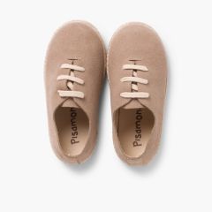 Scarpe lacci scamosciate e iuta bambini Sabbia