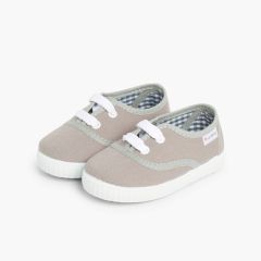 Scarpe Bambini tipo Sneakers con lacci Grigio