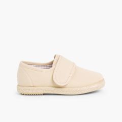 Scarpe Blucher chiusura a strappo Suola in Corda Sabbia