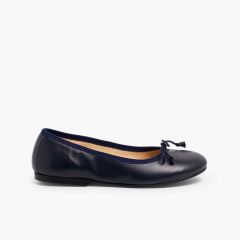 Ballerine Bambina Pelle Colorate Blu