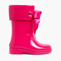 Stivali di gomma bambina vernice di Igor Fucsia