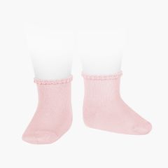 CALZINI NEONATO BORDO LAVORATO Rosa