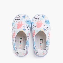Sneaker chiusa tipo neoprene con disegni Bianco