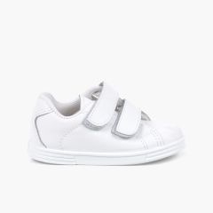 Scarpe sportive Neonato e Bambino Pelle Lavabile  Bianco