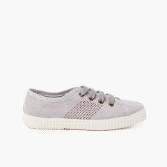 Sneakers vegane per bambini Soletta Antibatterico   Grigio
