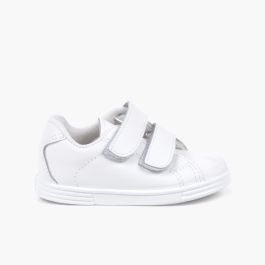 Scarpe sportive Neonato e Bambino Pelle Lavabile  Bianco