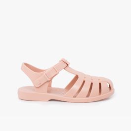 Sandali per bambini con chiusura a fibbia in colori polverosi Rosa Pastello