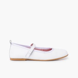 Scarpe da cerimonia per bambina con sottile cinturino a strappo Bianco