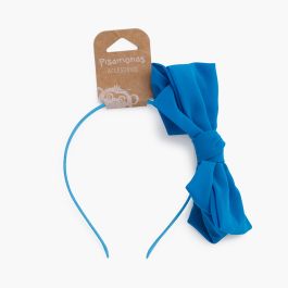 Fascia per capelli in doppio chiffon fine Azzurro