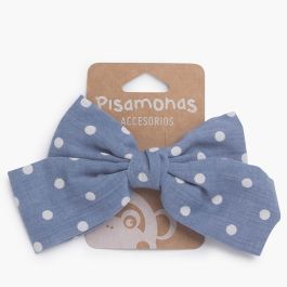 Fermaglio per capelli con disegno a pois Blu reale