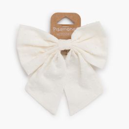 Fiocco per capelli becco d'anatra Ecru