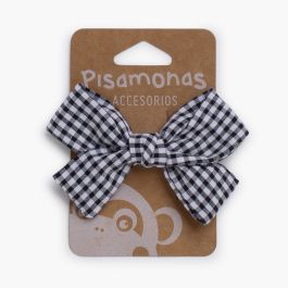 Fiocco vichy chiusura becco d'anatra Nero