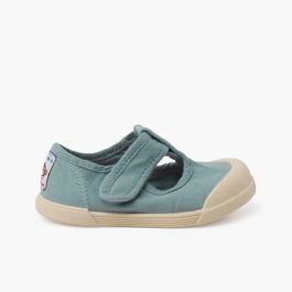 Scarpe occhio di bue barefoot morbide in tela Oceano