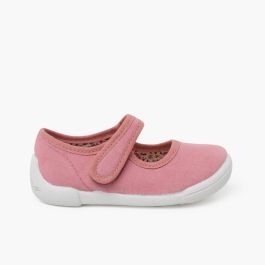 Ballerine con cinturino barefoot chiusura a strappo suola bianca Rosa