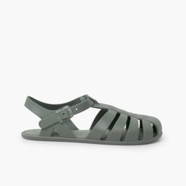 Sandali ragnetti barefoot bambini e donna Verde