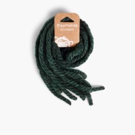 Elastici per capelli da bambina di lana monocolore Verde Bottiglia