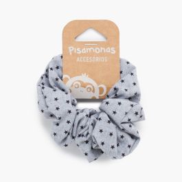  Scrunchie in tessuto con stelle Stelle nere