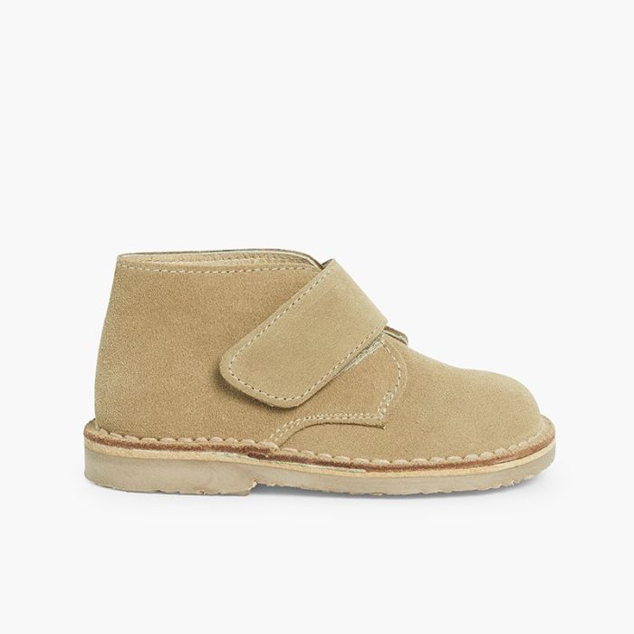 Polacchini Bambini Stivaletti Safari chiusura a strappo
