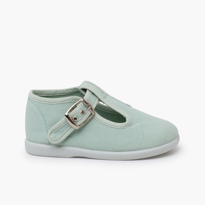 Scarpe Occhio di Bue Primi Passi Tela Fibbia
