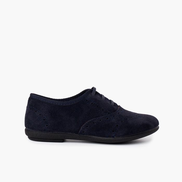 Blucher scarpe bambina e donna in camoscio