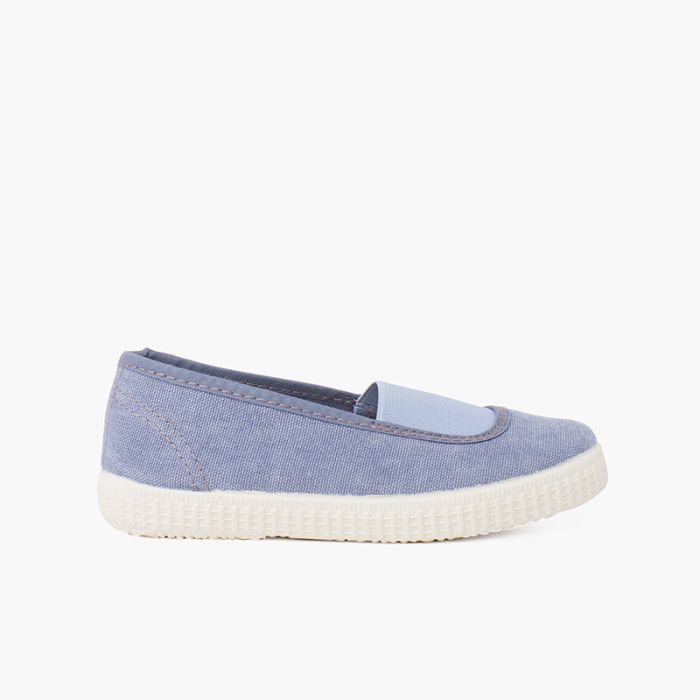  Ballerine elastico tela eco e suola tipo sneaker