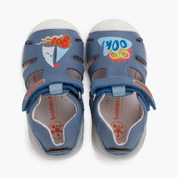 Sandali con scarpe da barca modello barca con chiusure a strappo Biomecanics Sandali per bambini