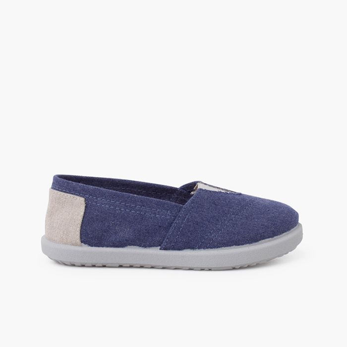 Sneakers in tela con elastico dettaglio tallone