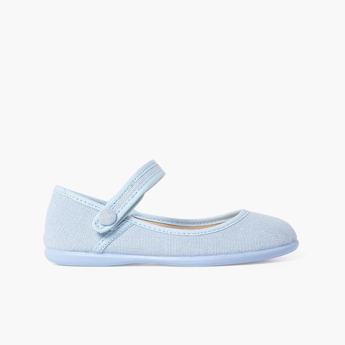 Scarpe con cinturino decorate con dettaglio bottone e chiusura a strappo