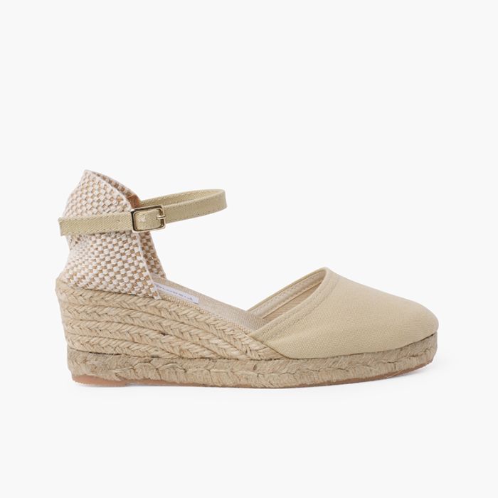 Espadrillas donna zeppa alta fibbia