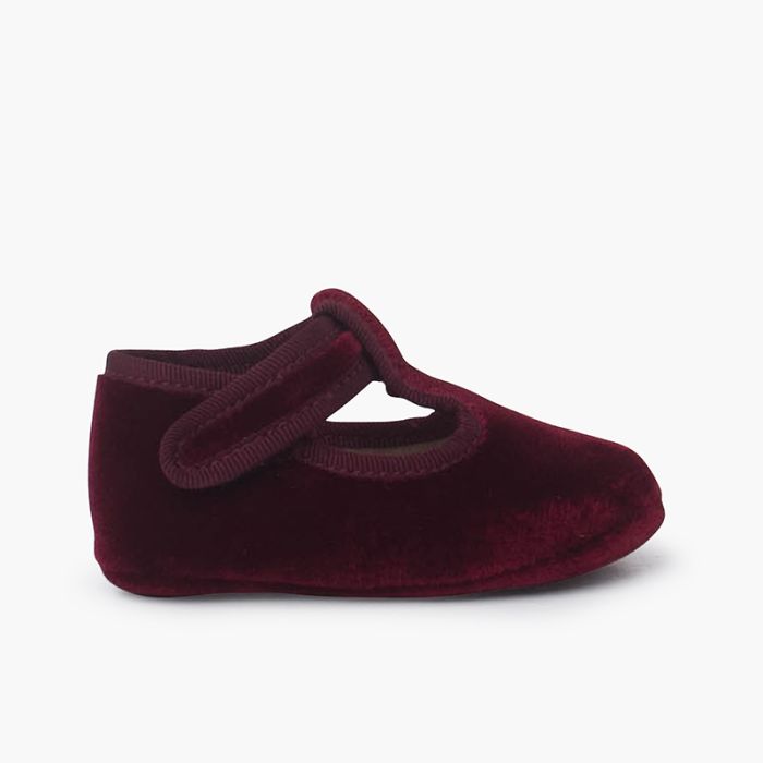 Scarpine Occhio di Bue in velluto chiusura a strappo