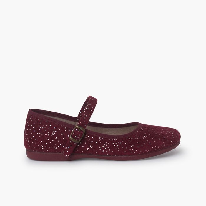 Scarpe glitterate con cinturino per bambini Chiusura con fibbia