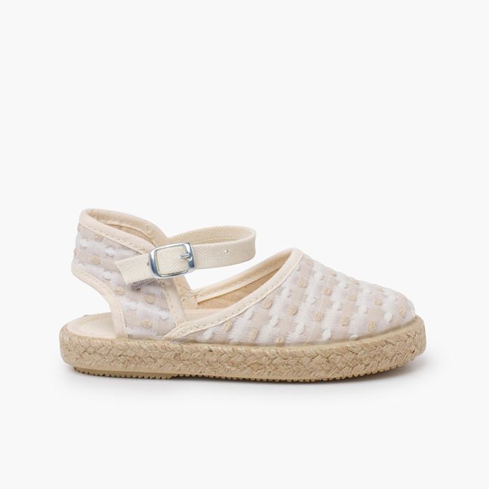 Espadrillas quadratini ricamati plumetis