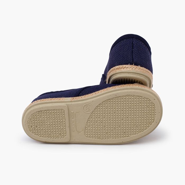Scarpe sportive lino senza lacci punta in juta