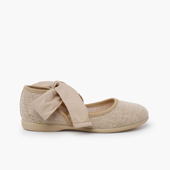 Scarpe cinturino scollate con fiocco 