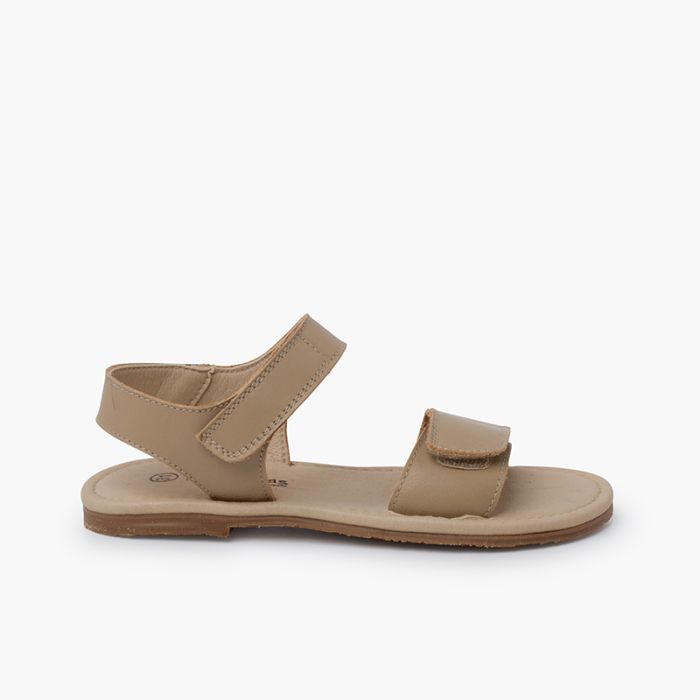 Sandali pelle nappa cinturini a strappo