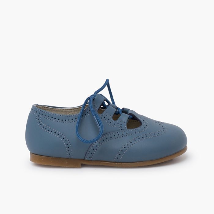 Scarpe inglesine cuoio suola caramello